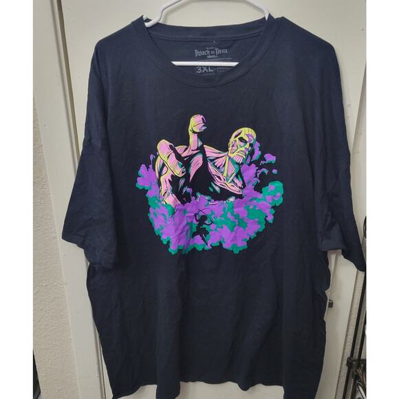 Attack On Titan Lootwear Size 3XL Black Anime Short Sleeve T Shirt Season 2 - Picture 1 of 6